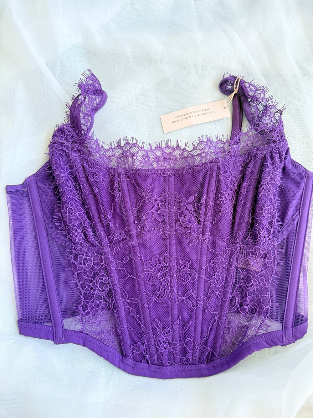 Victoria’s Secret Violetta Purple Lace Corset Top | S | NWT | Romantic Feminine - Picture 4 of 9